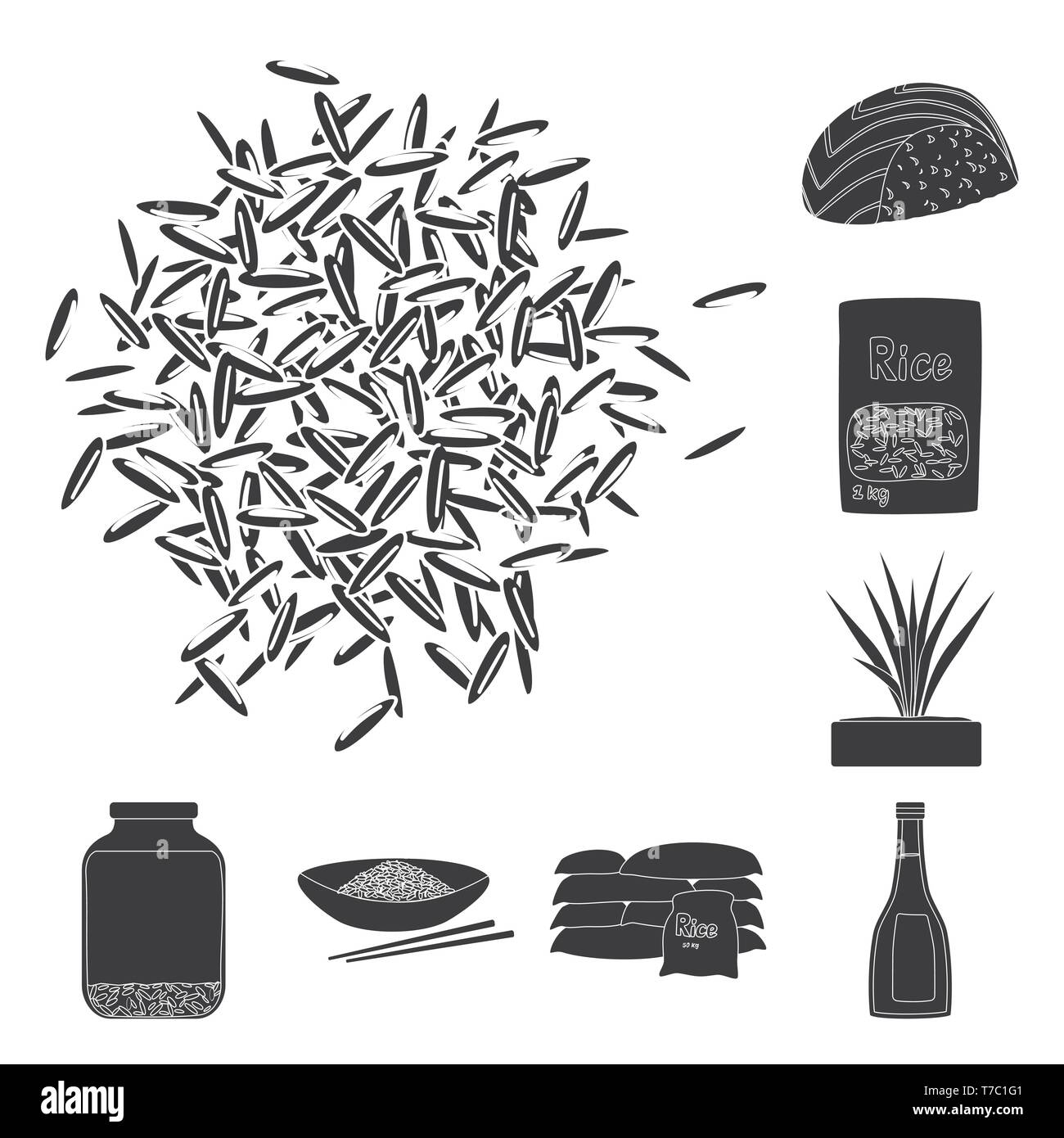 grain,rice,packet,panicle,cook,plate,bag,sauce,boiled,water,soy ...