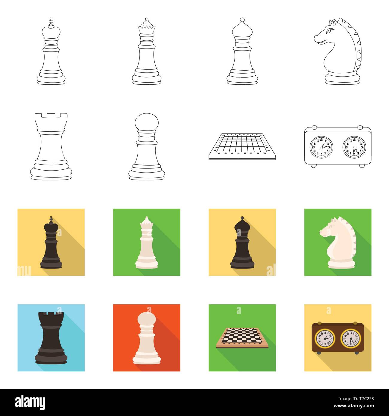 king,queen,bishop,knight,rook,pawn,chessboard,clock,board,strategic,horse,black,timer,white,championship,castle,checkerboard,speed,business,mate,tower,figure,empty,leadership,check,head,network,counter,table,button,checkmate,thin,club,target,chess,game,piece,strategy,tactical,play,set,vector,icon,illustration,isolated,collection,design,element,graphic,sign Vector Vectors , Stock Vector