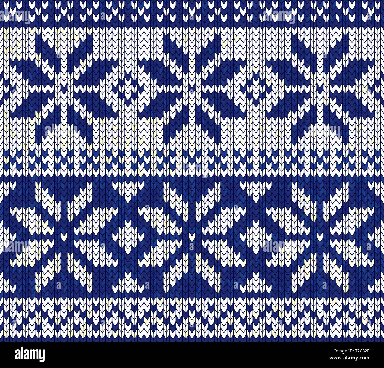 Christmas nordic seamless knitting illustration Stock Vector Image ...