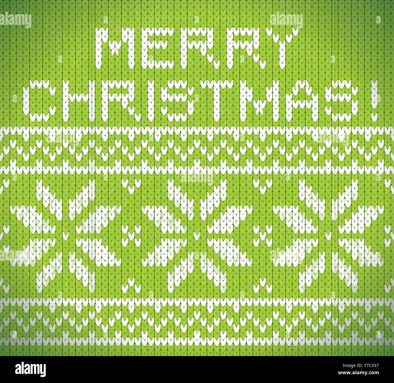 Christmas nordic green seamless knitting illustration Stock Vector ...