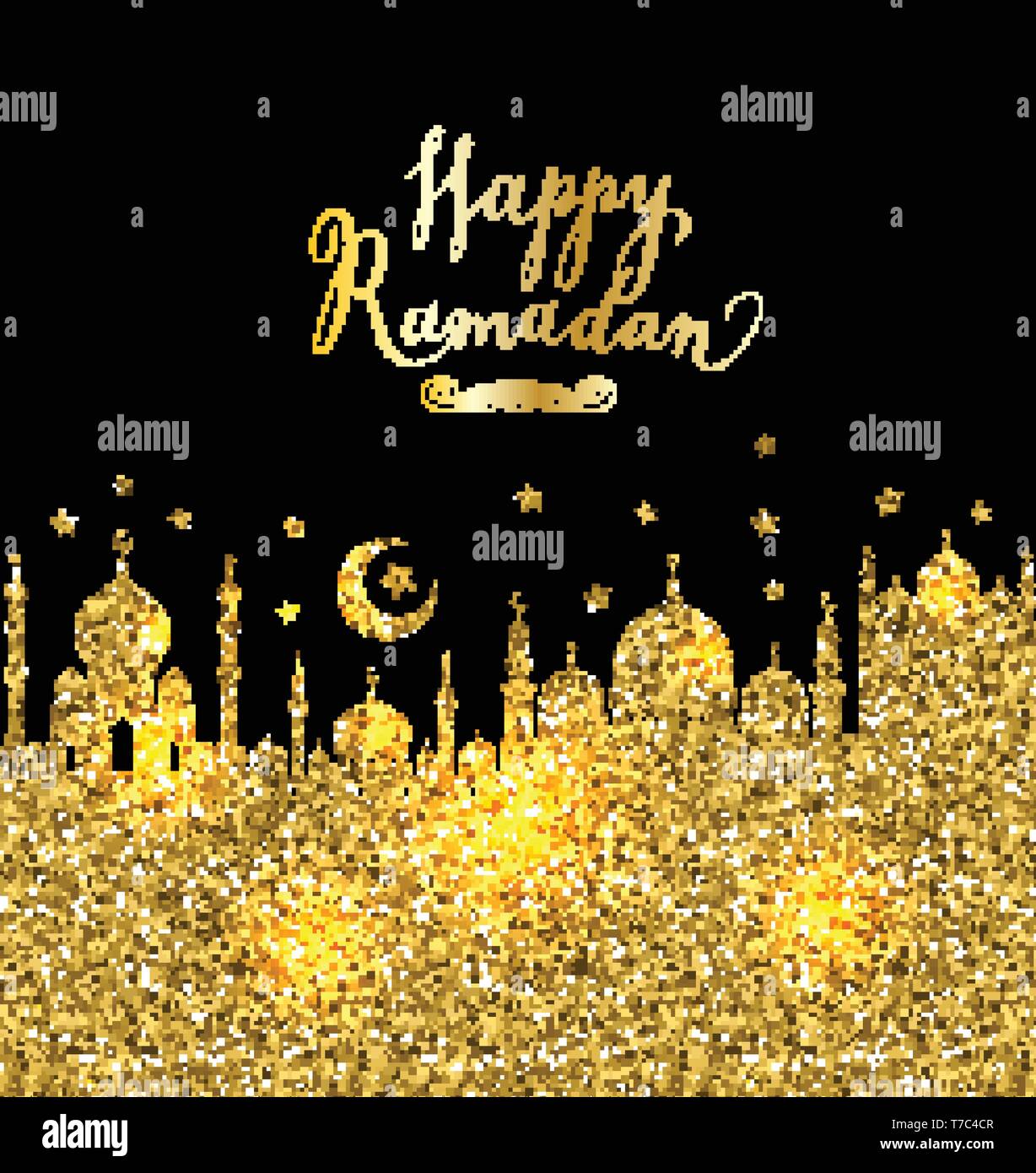 Muslim Abstract Greeting Banners Islamic Vector Illustration Happy Ramadan Kareem Stock Vector Image Art Alamy