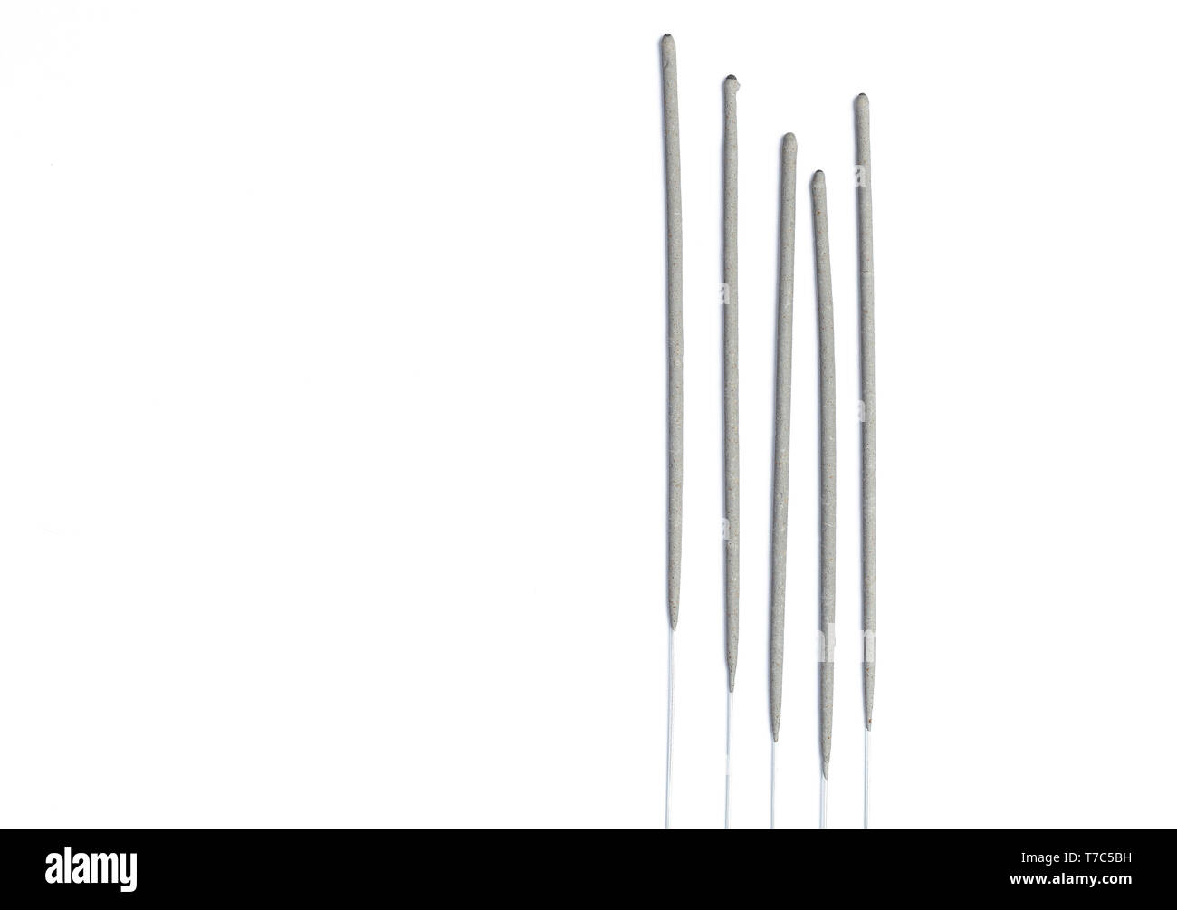 Sparklers on white background and copy space Stock Photo