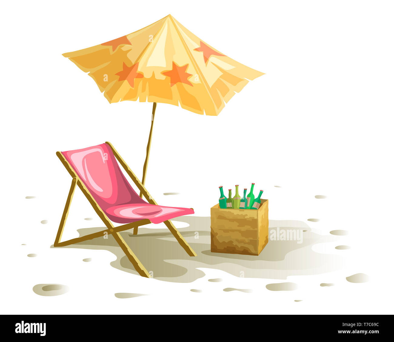 Beach chair and umbrella Stock Photo Alamy