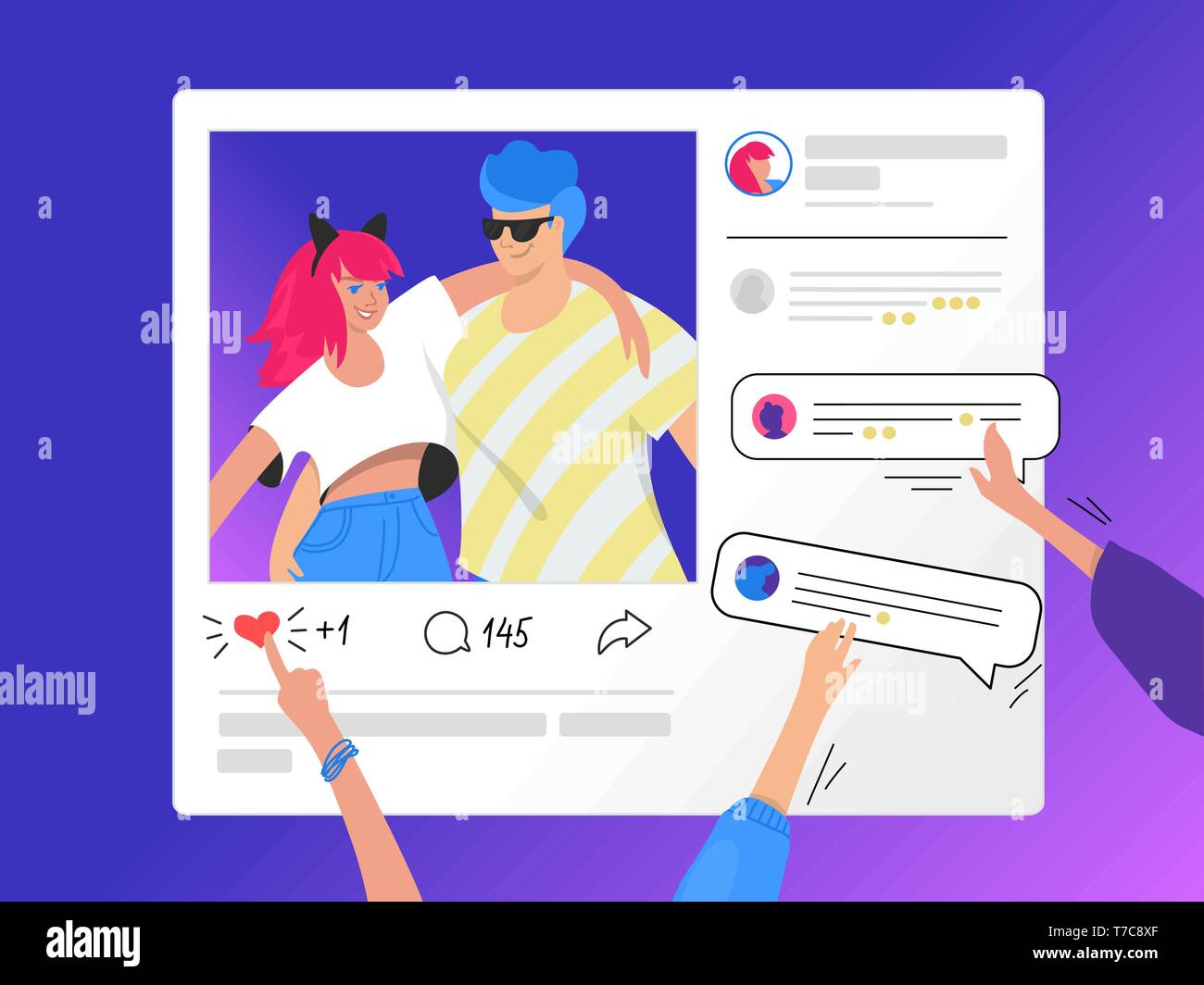 Commenting image Stock Vector Images - Alamy