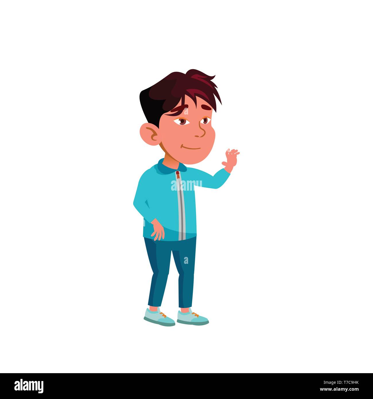 Asian Child Boy Cartoon Isolated Vector Illustration Stock Vector Image &  Art - Alamy