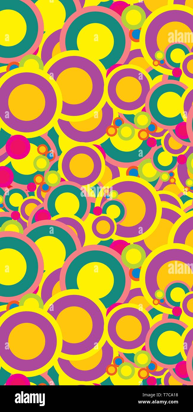 Abstract background of multicolored rings Stock Vector