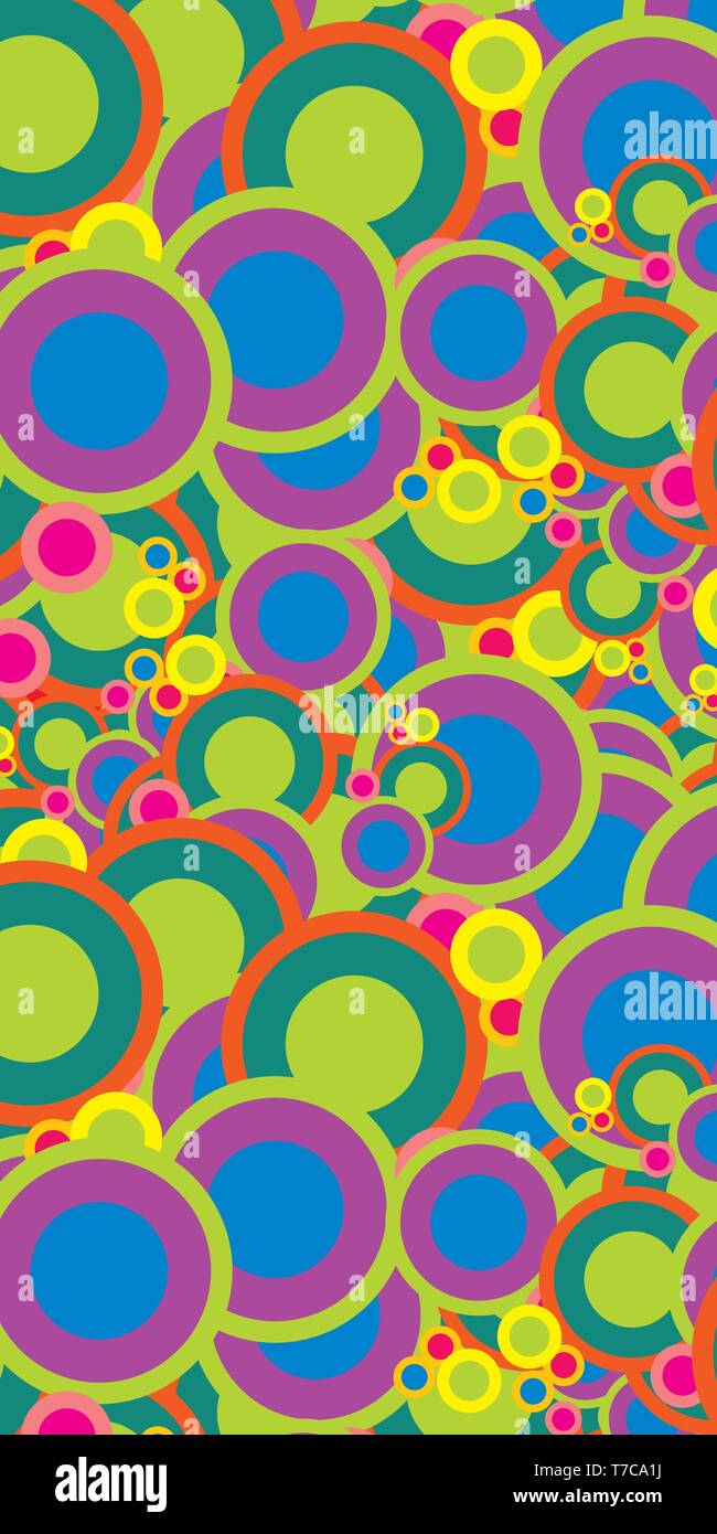 Abstract background of multicolored rings Stock Vector