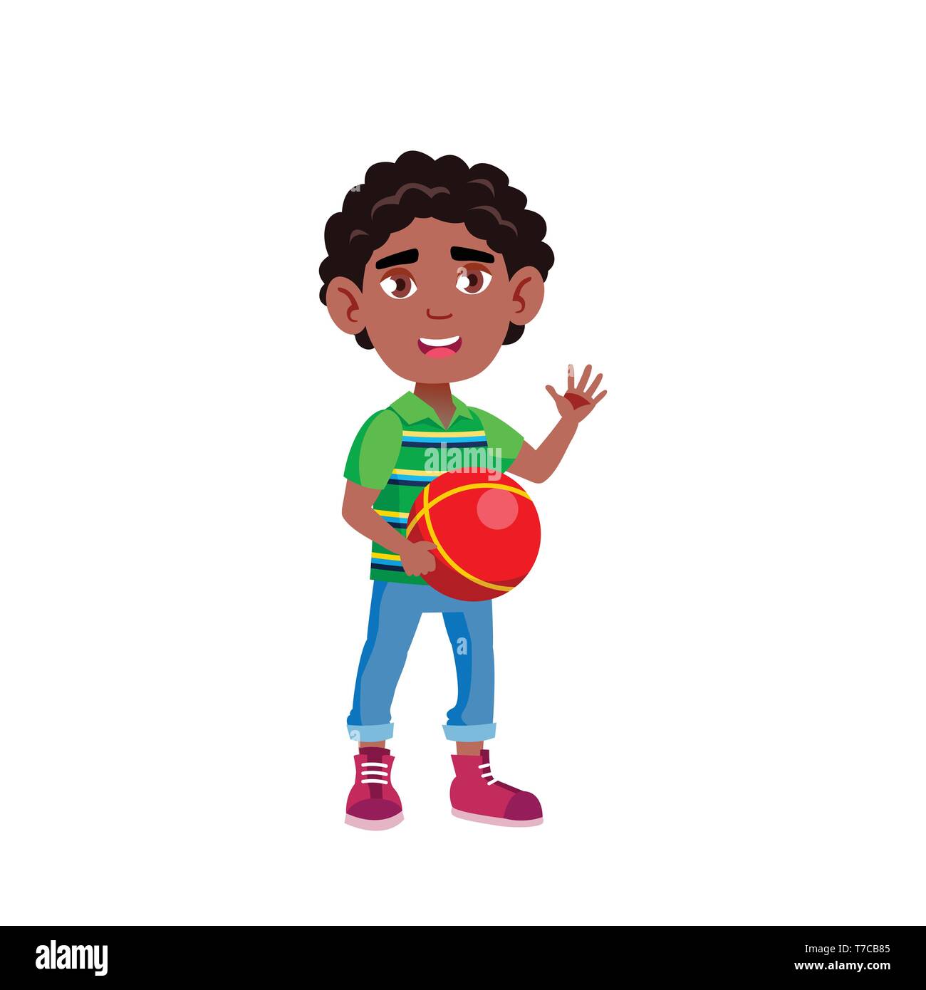 Black, Afro American Child Boy Cartoon Isolated Vector Illustration ...