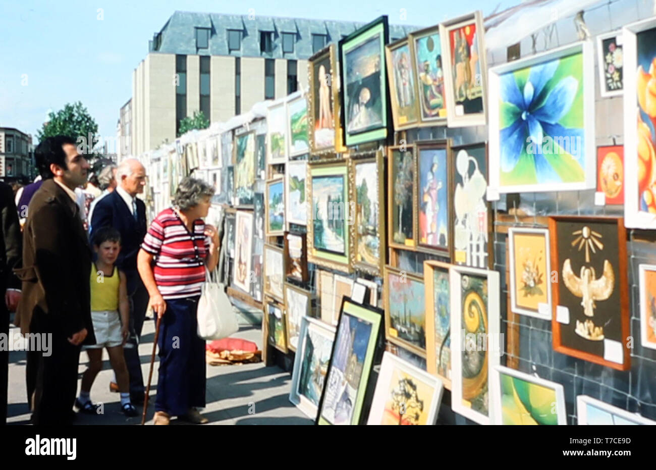 Bolton Art Market in 1976 Stock Photo Alamy