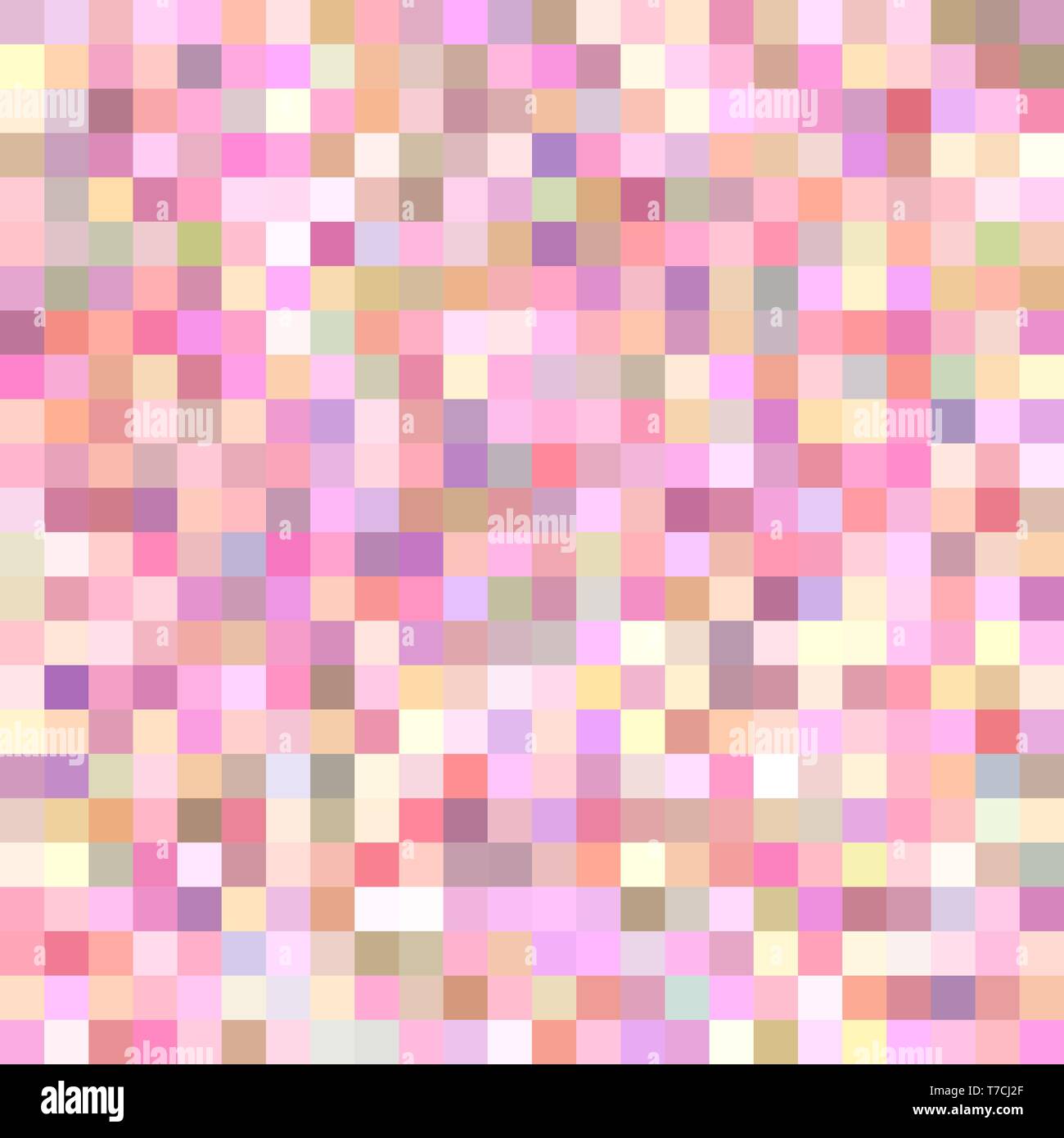 Pixel square tile mosaic background - vector graphic design Stock Vector