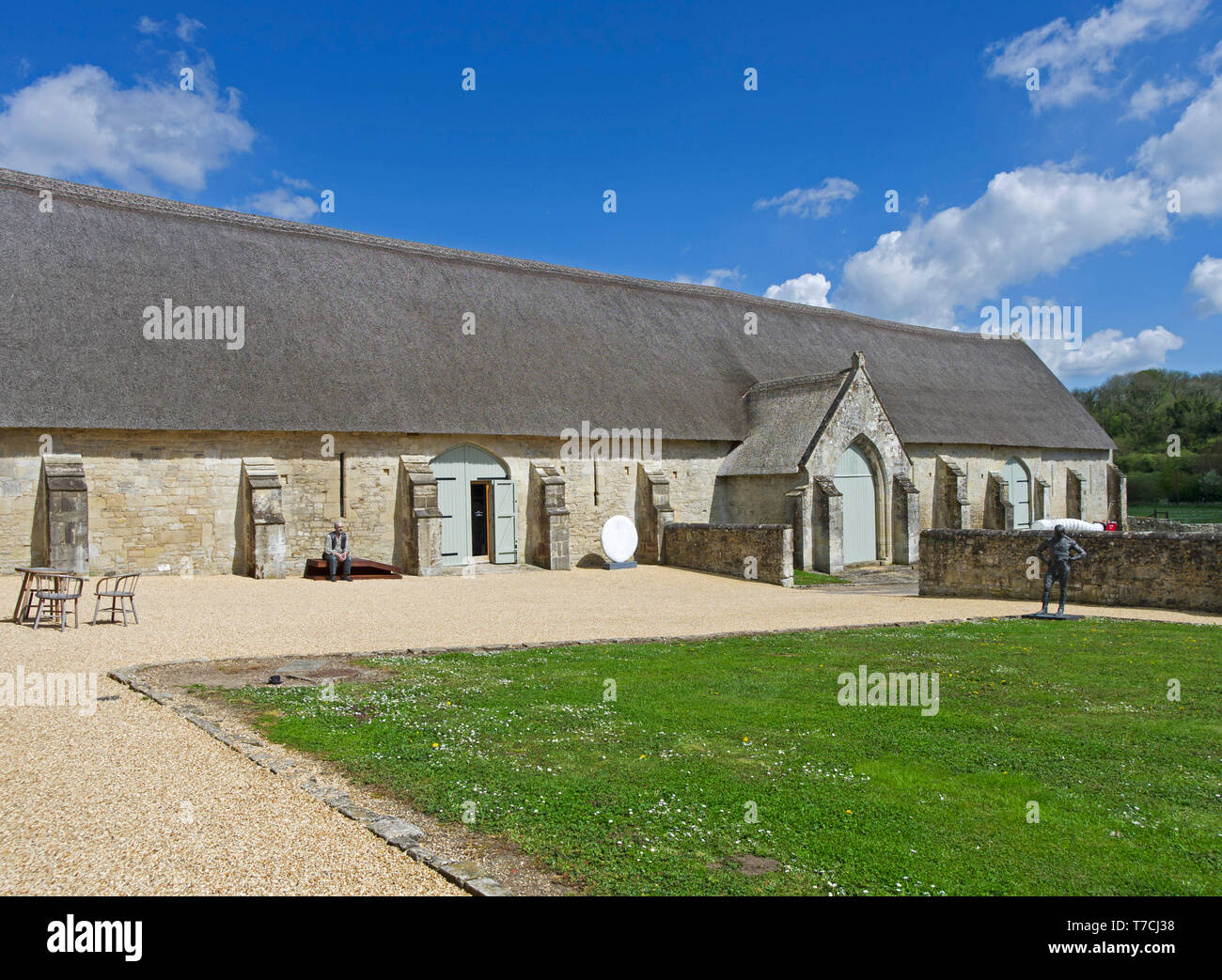 14th century Tithe Barn renovated by Messum's Art dealers to the East of the Wiltshire village of Tisbury. Free access to visitors Stock Photo