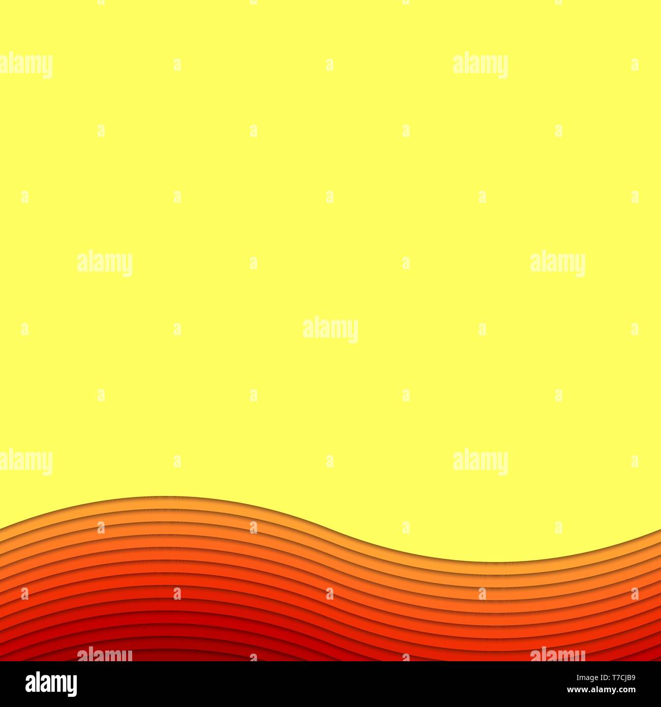Wavy abstract background from layer stripes - vector graphic design with Stock Vector