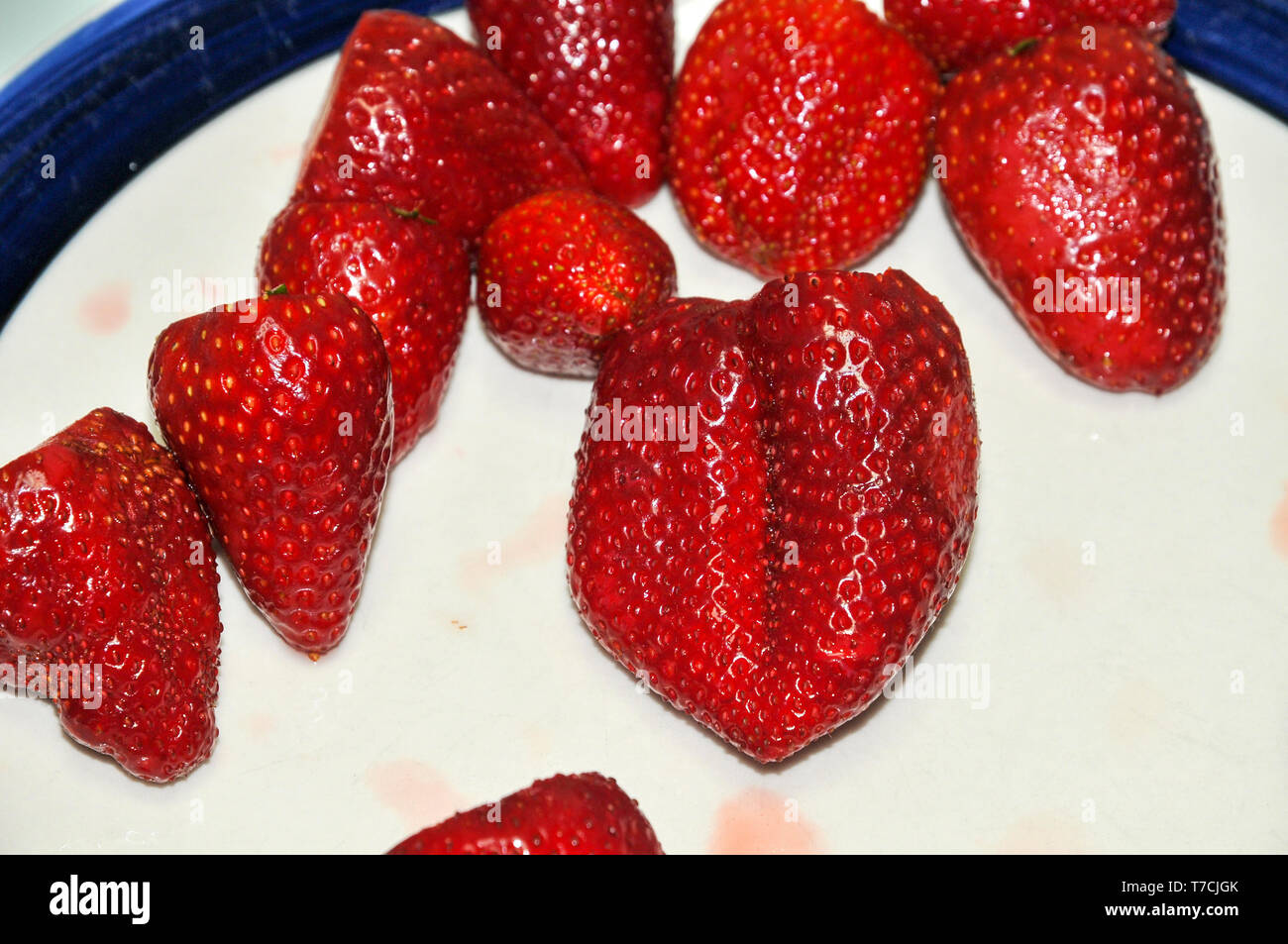 Fresh strawberry healthy snack Stock Photo