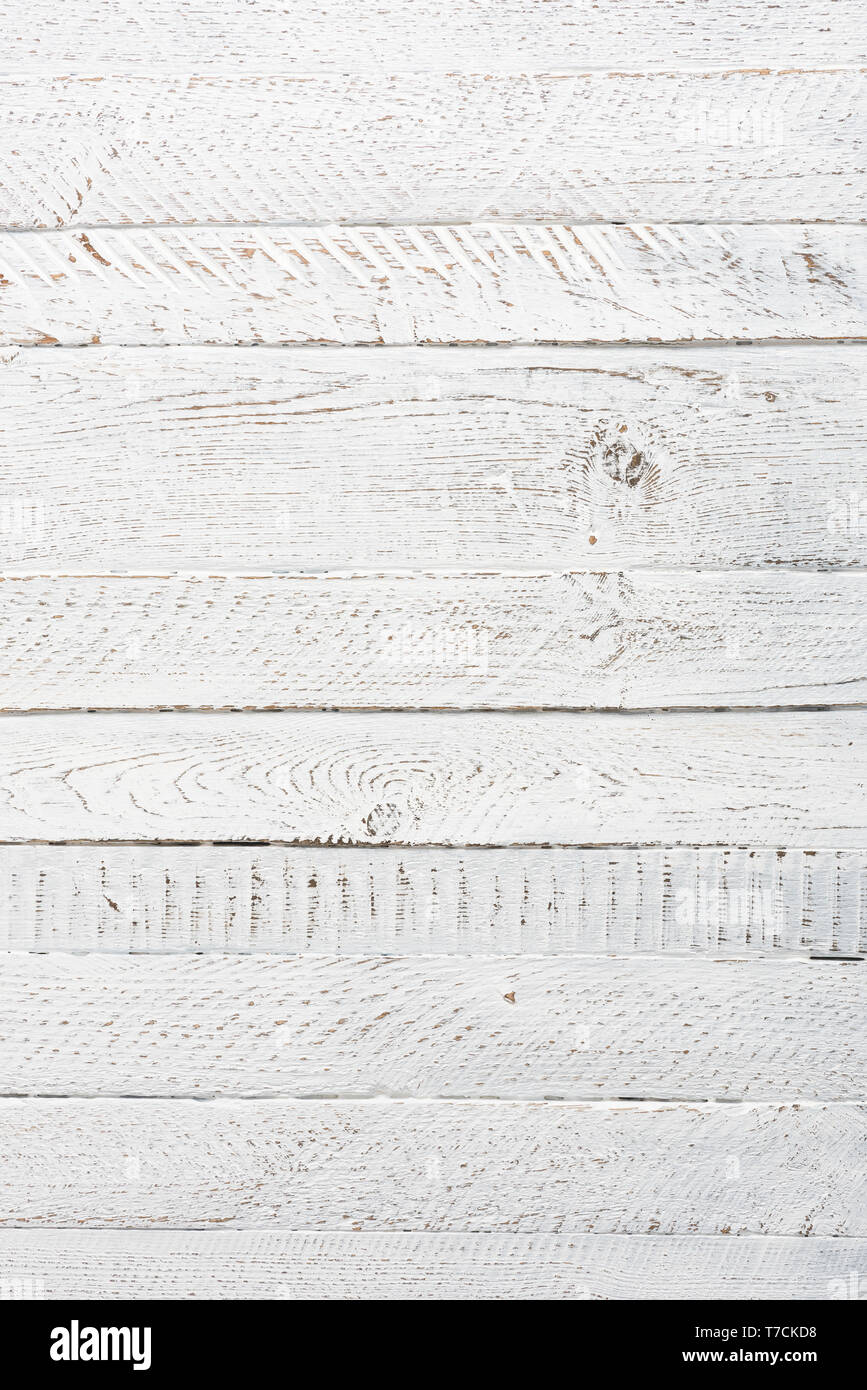White wooden planks vertical background Stock Photo