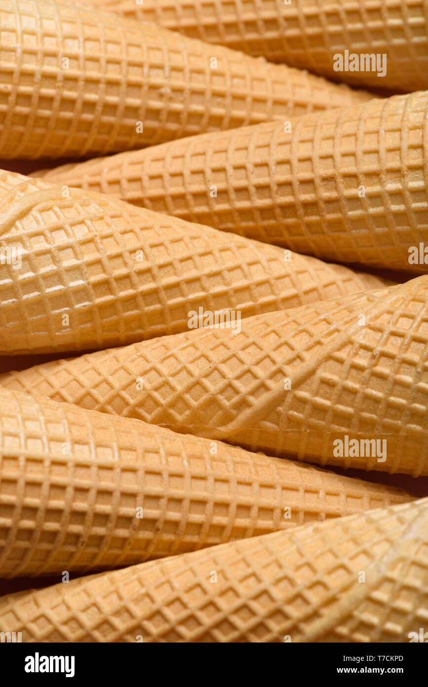Ice Cream Wafer Cones Background Stock Photo Alamy ice-cream-wafer-cones-background-stock-photo-alamy