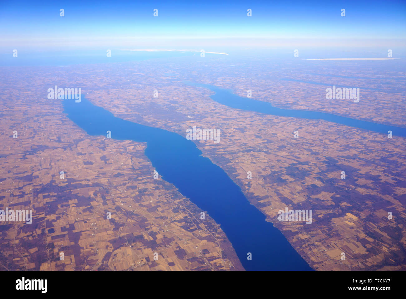 Aerial view of the Cayuga Lake and the Cayuga Lake in upstate New York Stock Photo Alamy