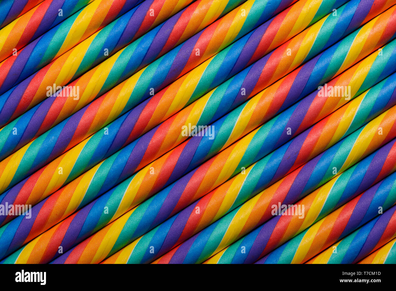 Colorful straws abstract background Stock Photo