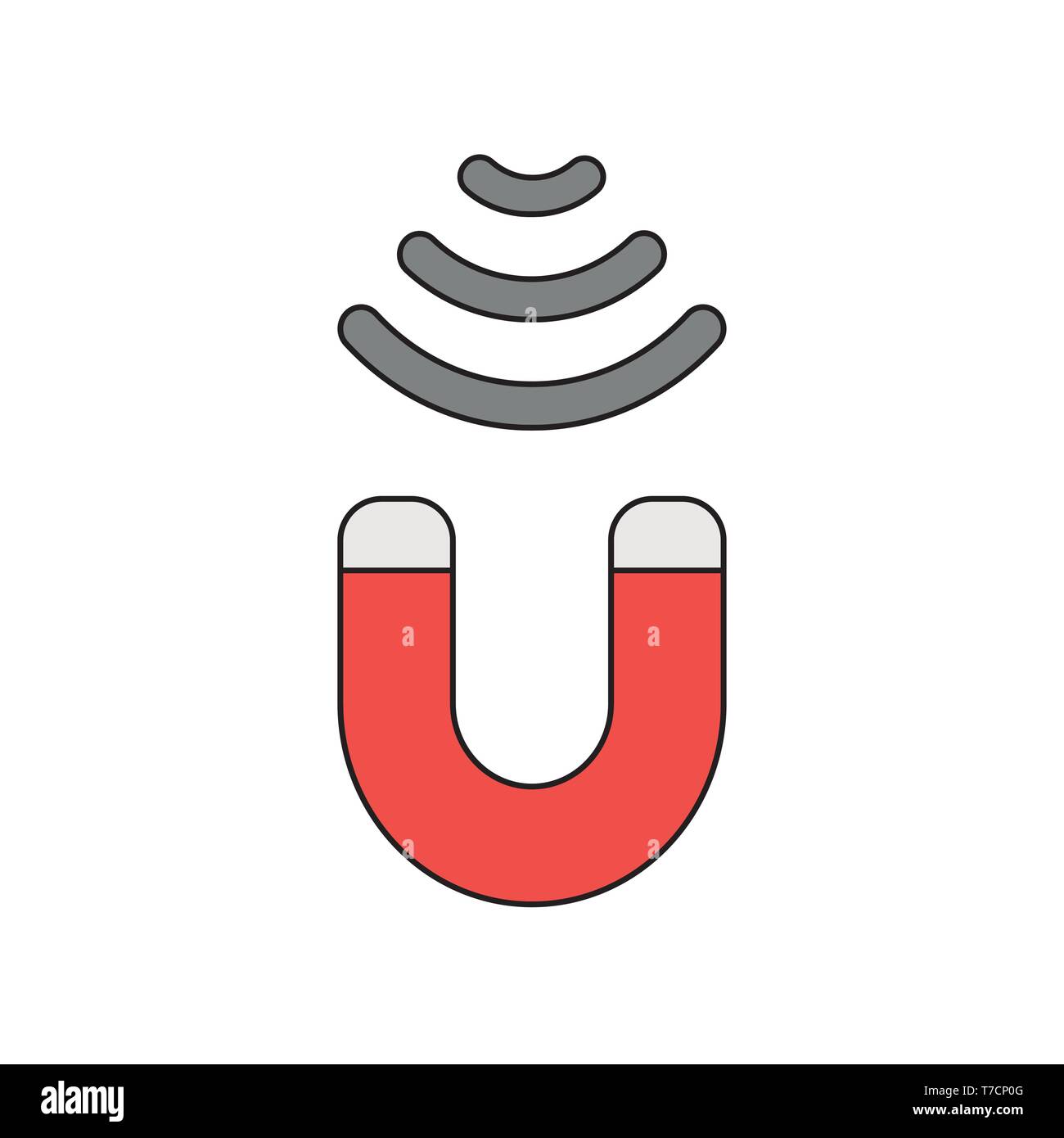 Vector icon of red magnet attracting Stock Vector Image & Art - Alamy