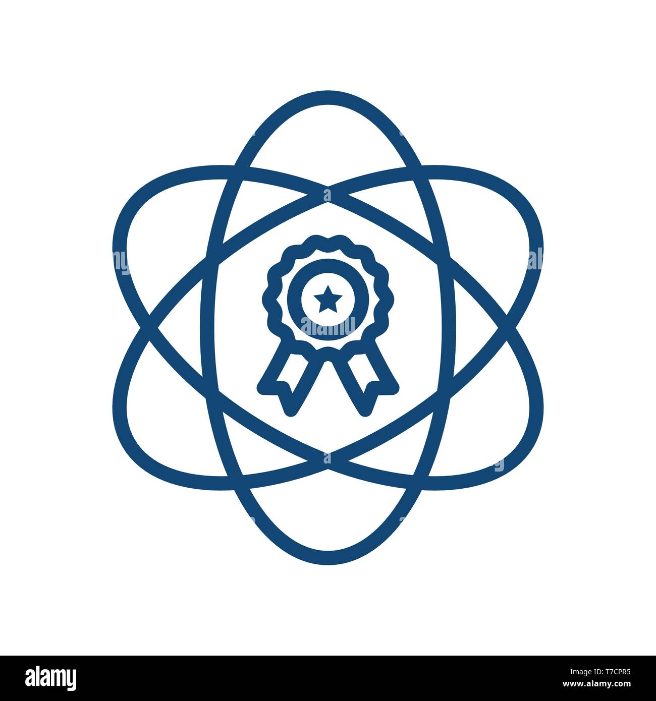 Core Values Outline & Line Icon Conveying Integrity & Purpose Stock Vector