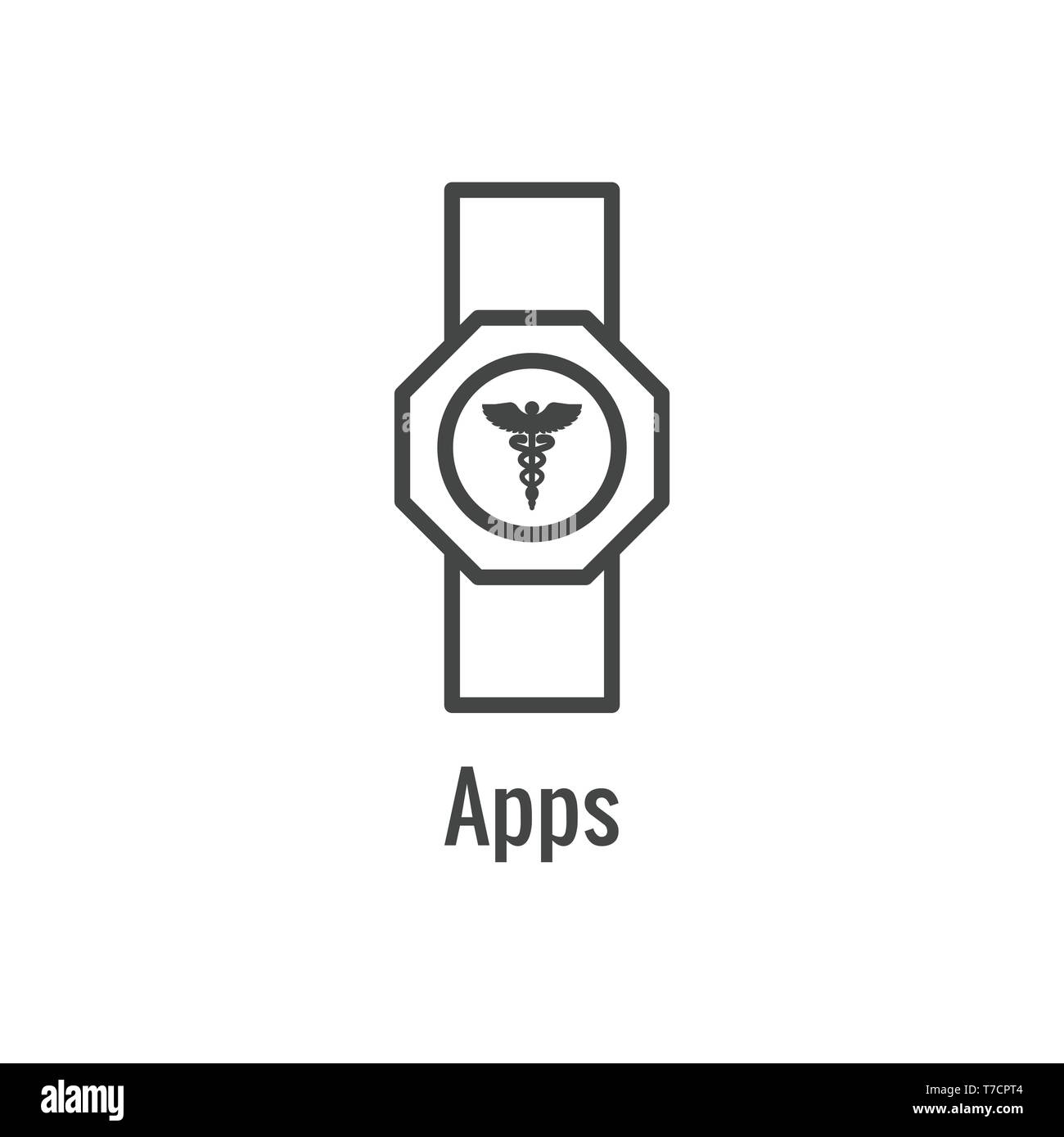 Digital Health Icon - Wearable Technology or Mobile / Tablet image ...