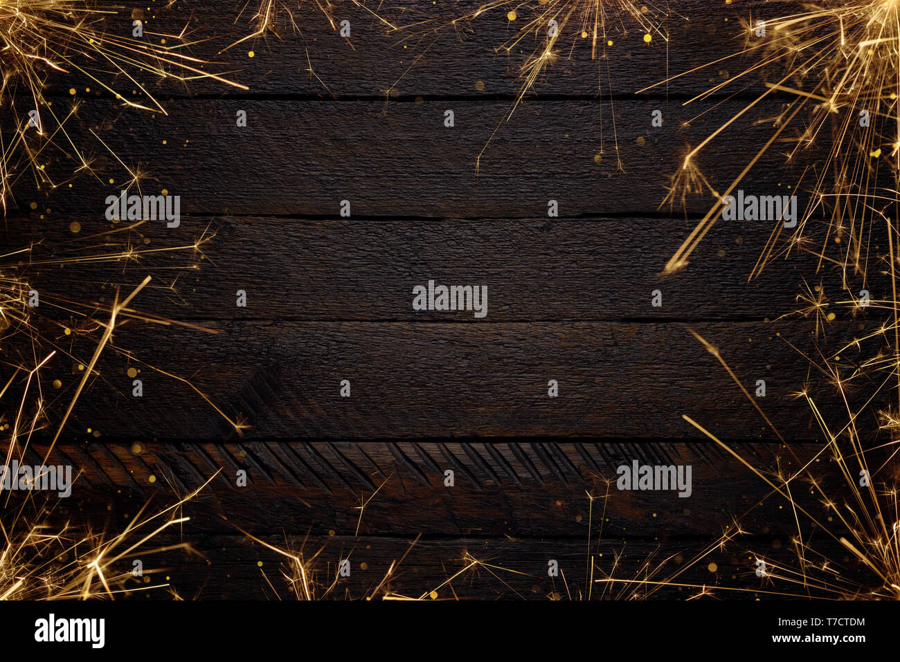 Festive burning sparklers with sparks background. Burning bengal fire