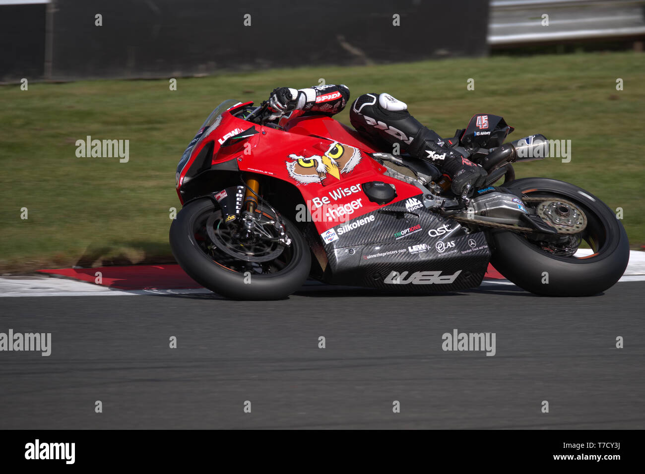 Ex Moto GP rider Scott Redding racing for the first time at Oulton park ...