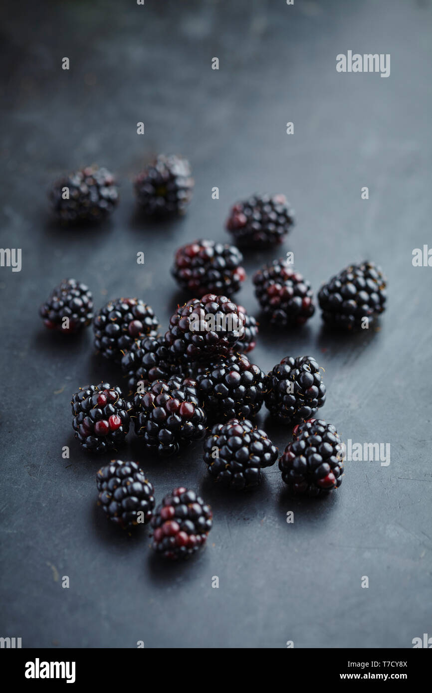 bunch of fresh blackberries Stock Photo