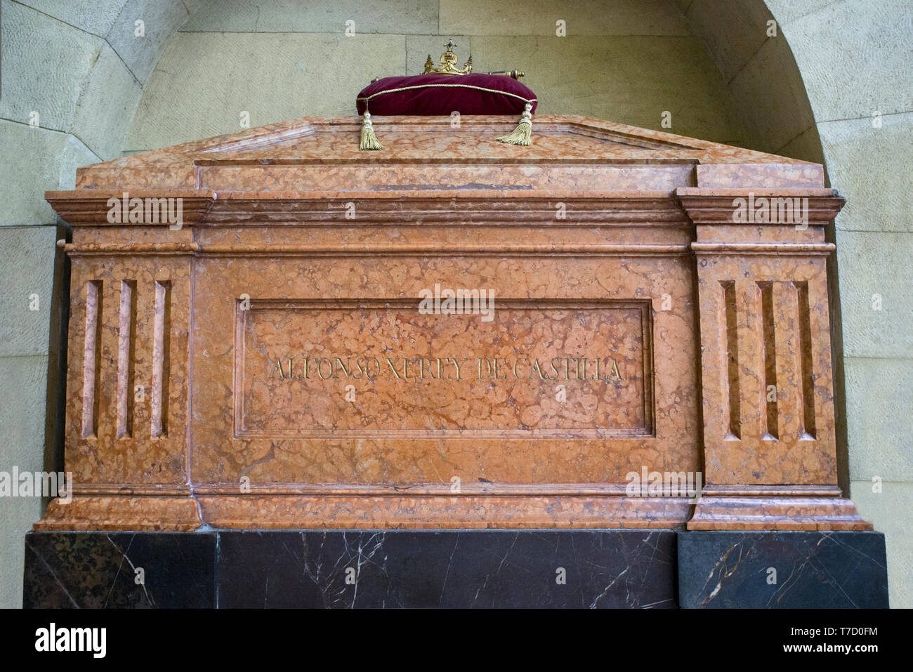 Tomb of Alfonso XI of Castile at Royal Collegiate Church of Saint Hippolytus Stock Photo
