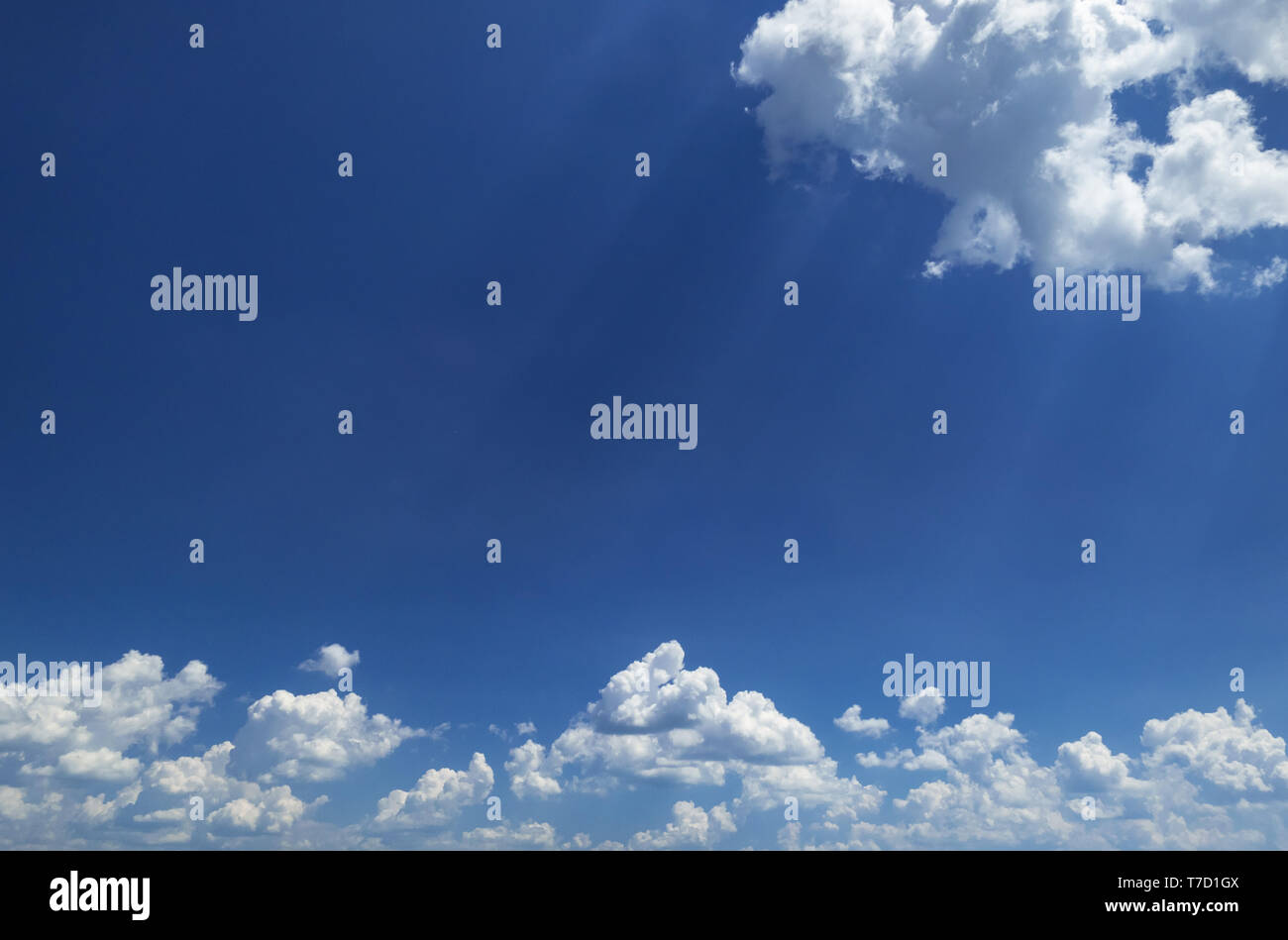 Cumulus clouds , Blue Sky Stock Photo