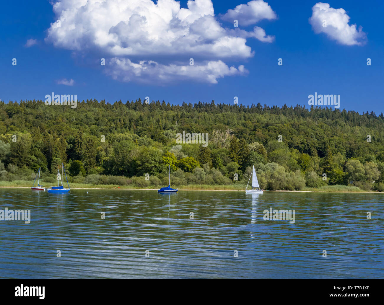 Cloud mood at the Ammersee, Bavaria, Germany Stock Photo