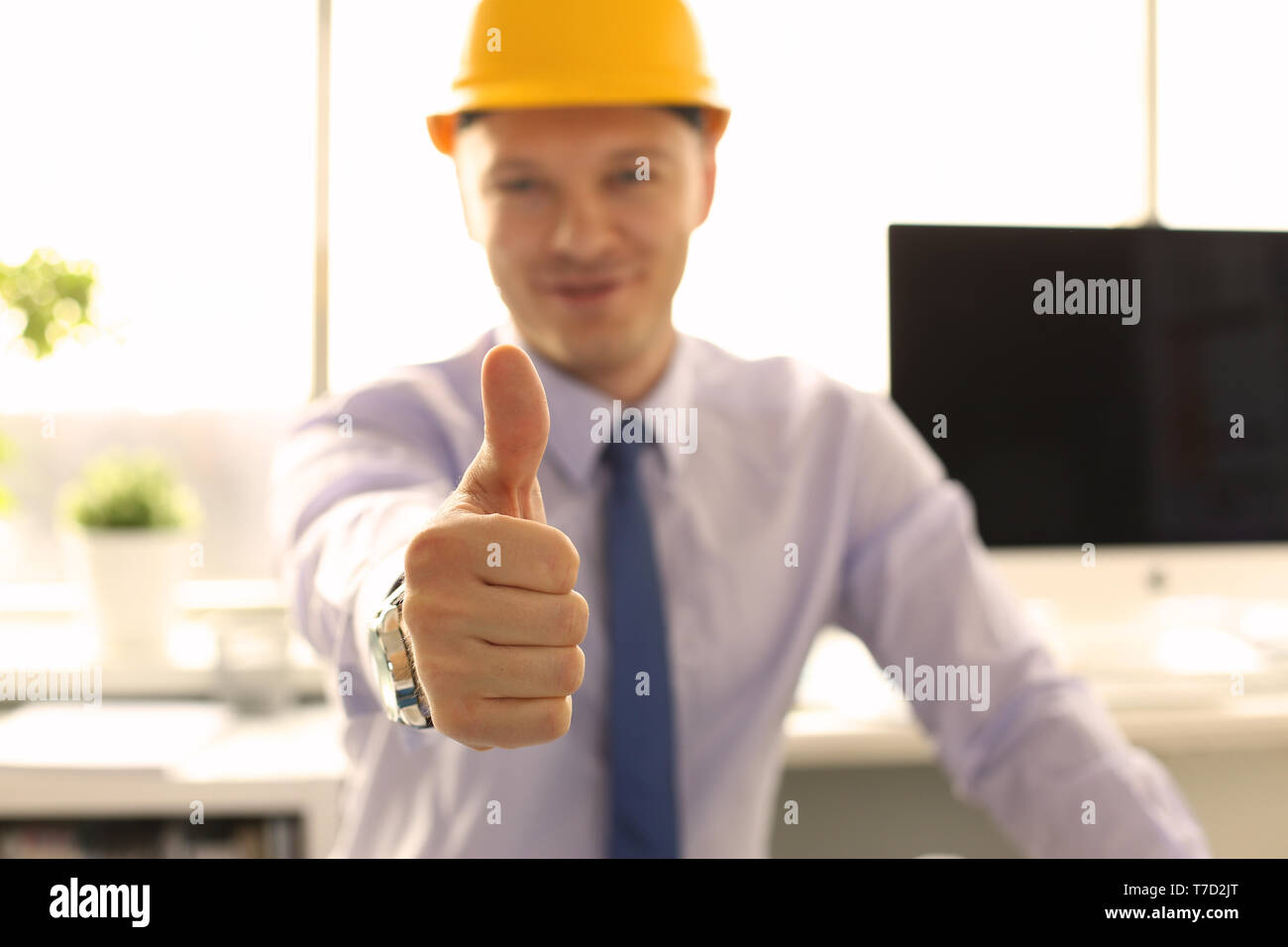 Creative Achitect Working at Engineering Office Stock Photo