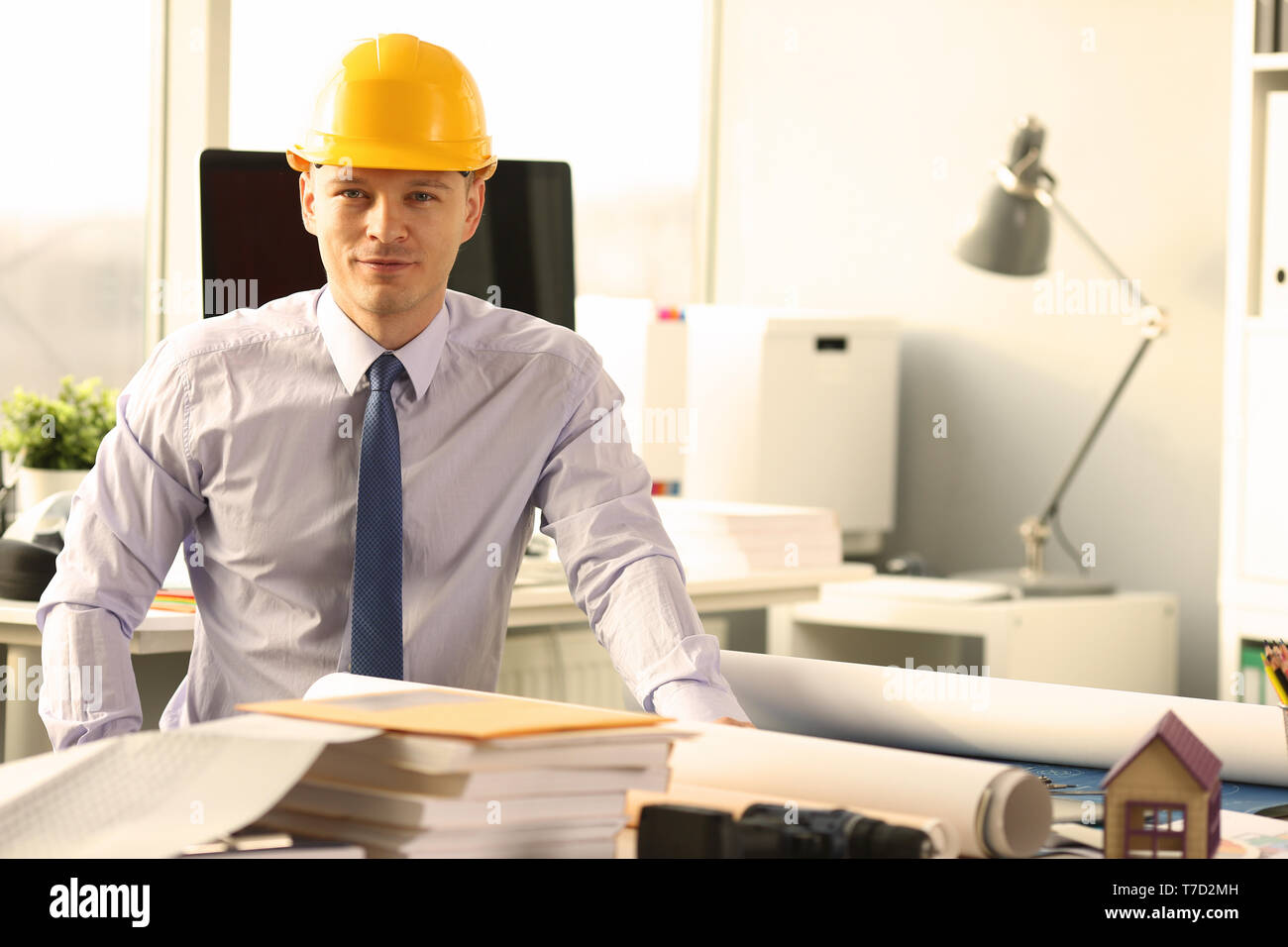 Civil engineer desk hi-res stock photography and images - Alamy