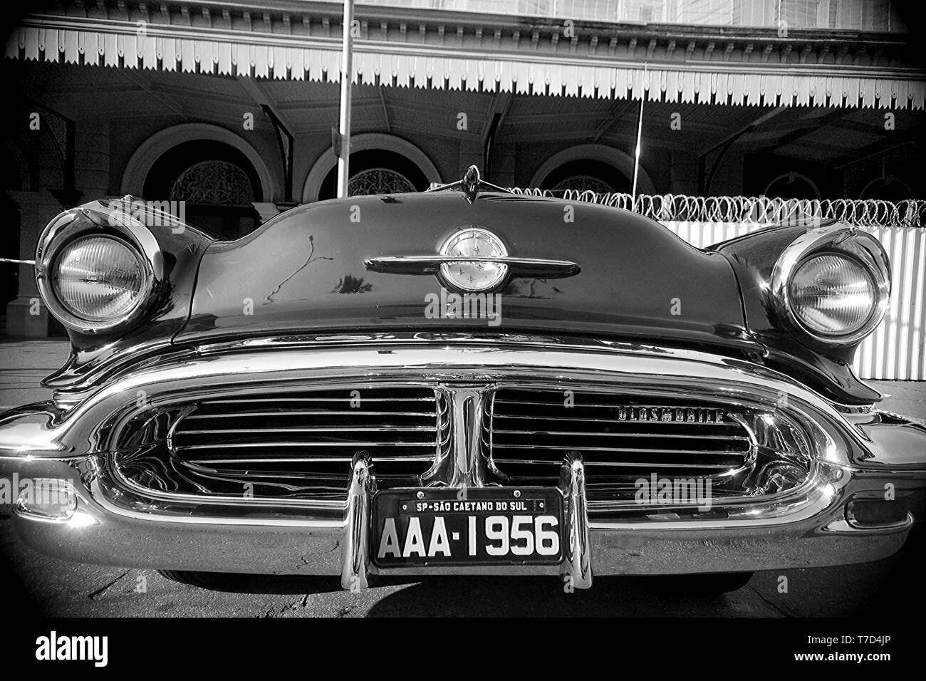 Detail Of Classic Car In Monthly Exposition In Sao Paulo Stock Photo Alamy