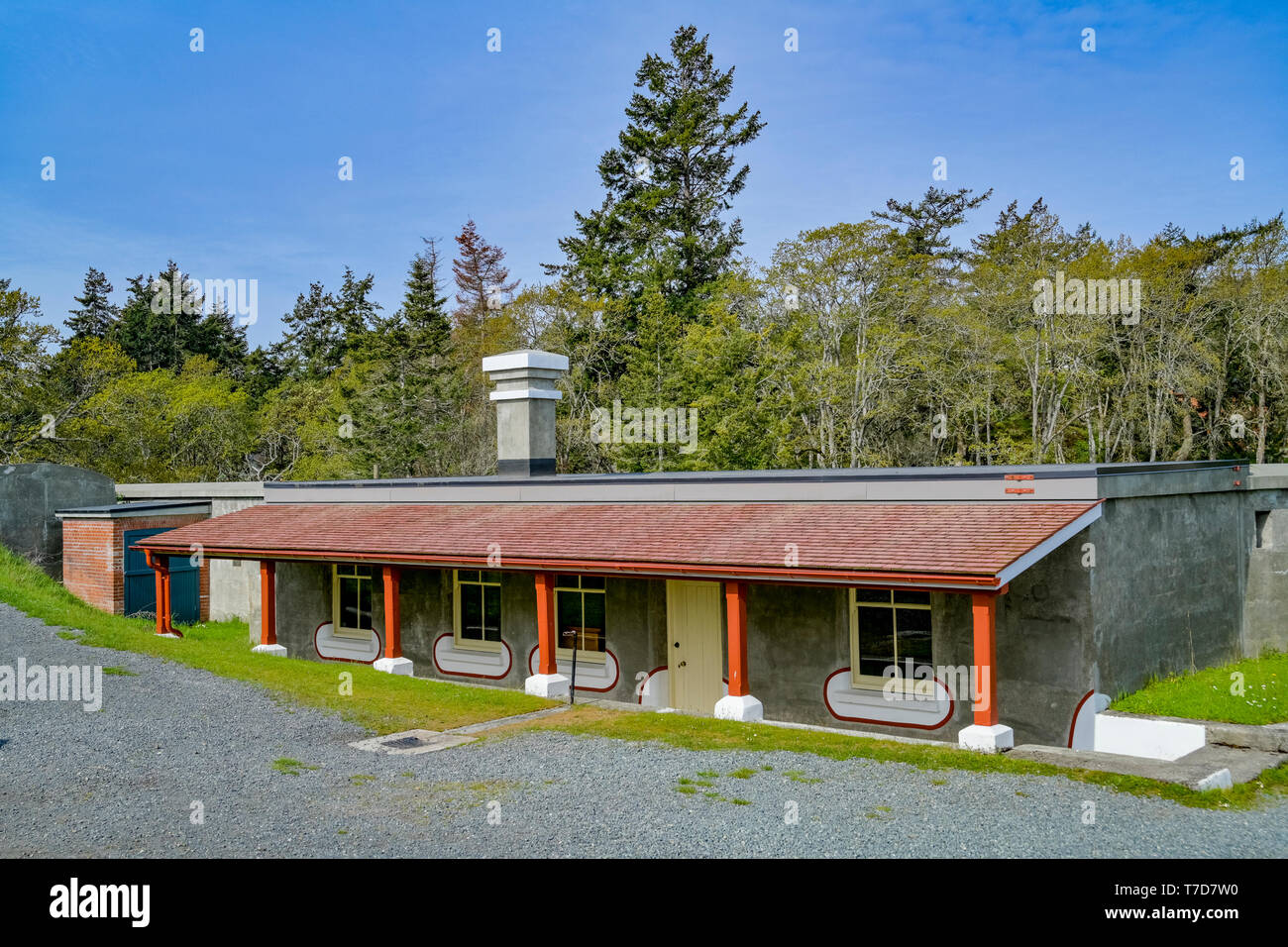 Guardhouse, Fort Rodd Hill , NHS, Victoria, British Columbia, Canada Stock Photo