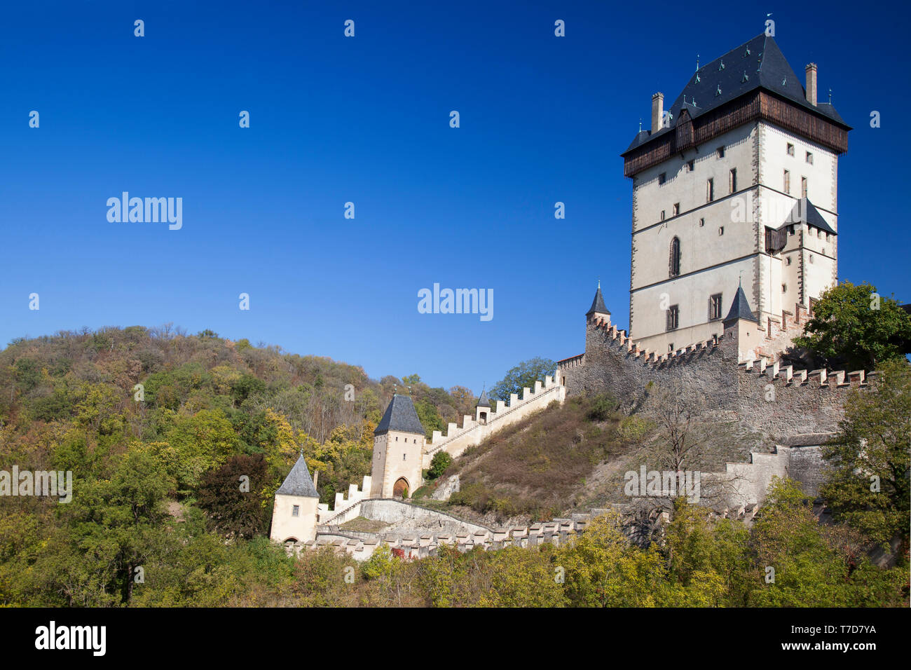 Karlstejn Castle, Karlstein, Czech Republic, Europe Stock Photo