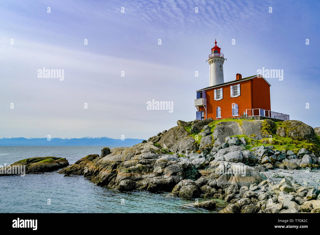 Fort Rodd Hill and Fisgard Lighthouse NHS, Victoria, British Columbia, Canada Stock Photo