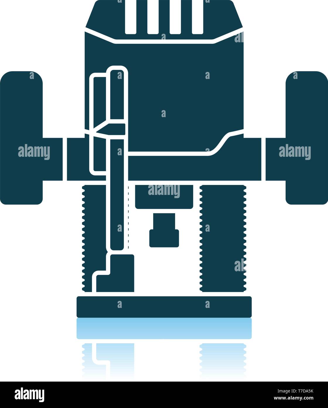 Plunger Milling Cutter Icon. Shadow Reflection Design. Vector ...
