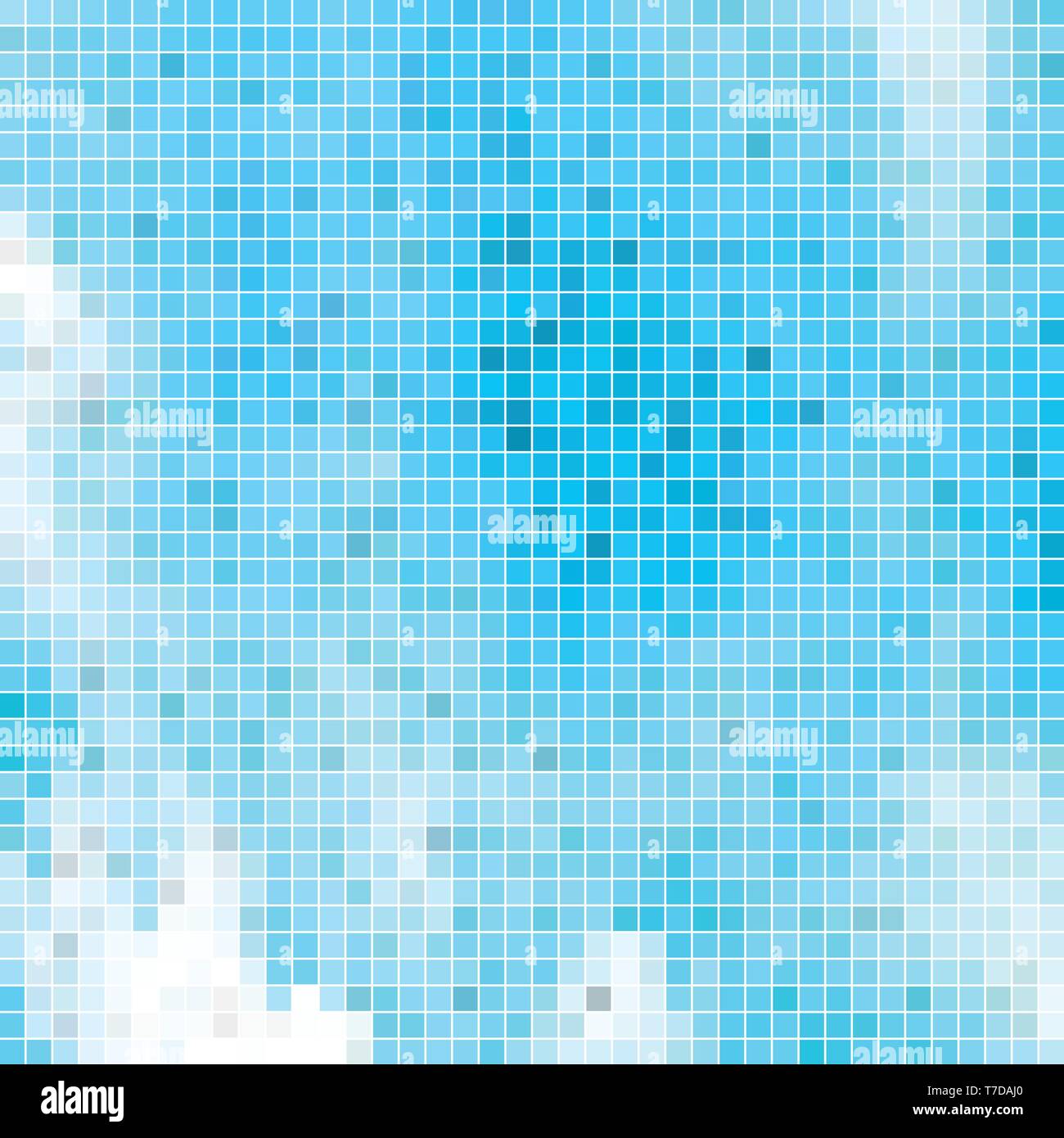 abstract vector square pixel mosaic background - blue Stock Vector ...