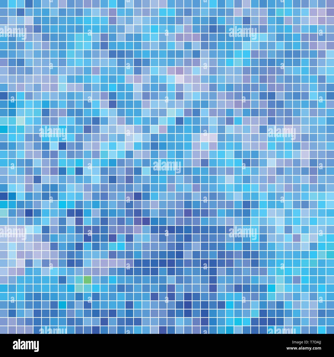 abstract vector square pixel mosaic background - blue Stock Vector ...