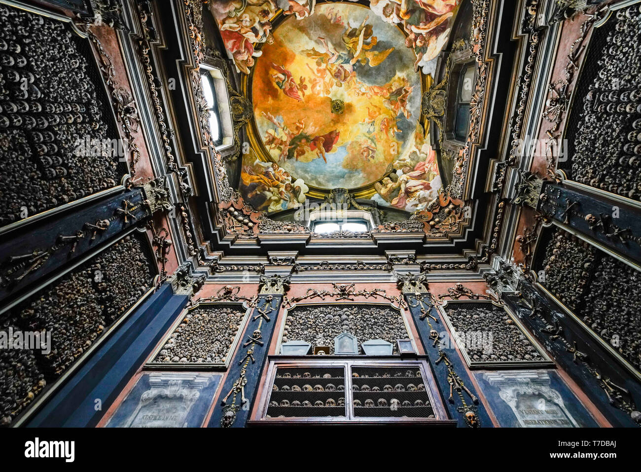 San Bernardino alle Ossa is a church in Milan famous for its ossuary. Italy. Stock Photo