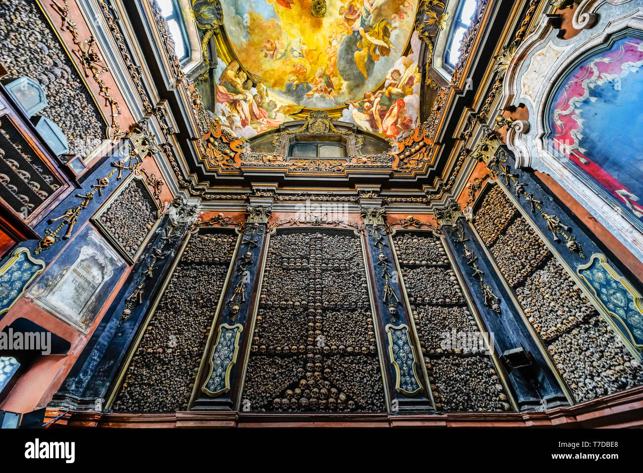 San Bernardino alle Ossa is a church in Milan famous for its ossuary. Italy. Stock Photo