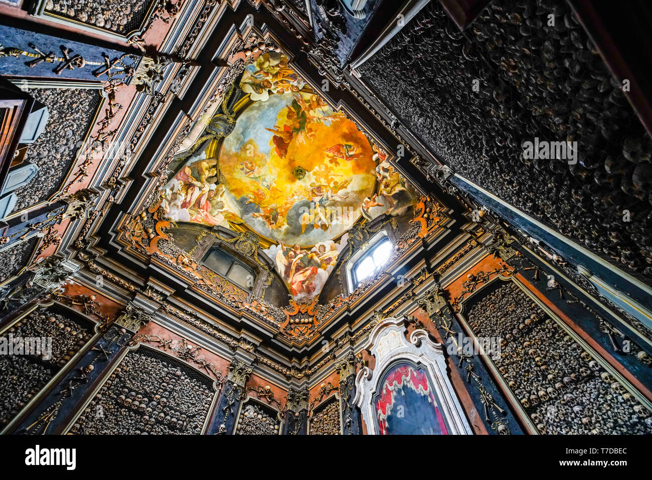 San Bernardino alle Ossa is a church in Milan famous for its ossuary. Italy. Stock Photo