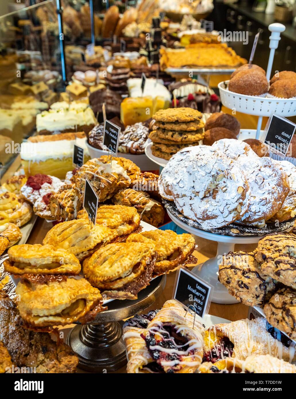 Fresh Pastries at a Bakery Stock Photo Alamy