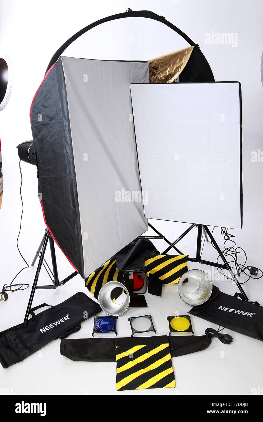 photography studio lighting Stock Photo