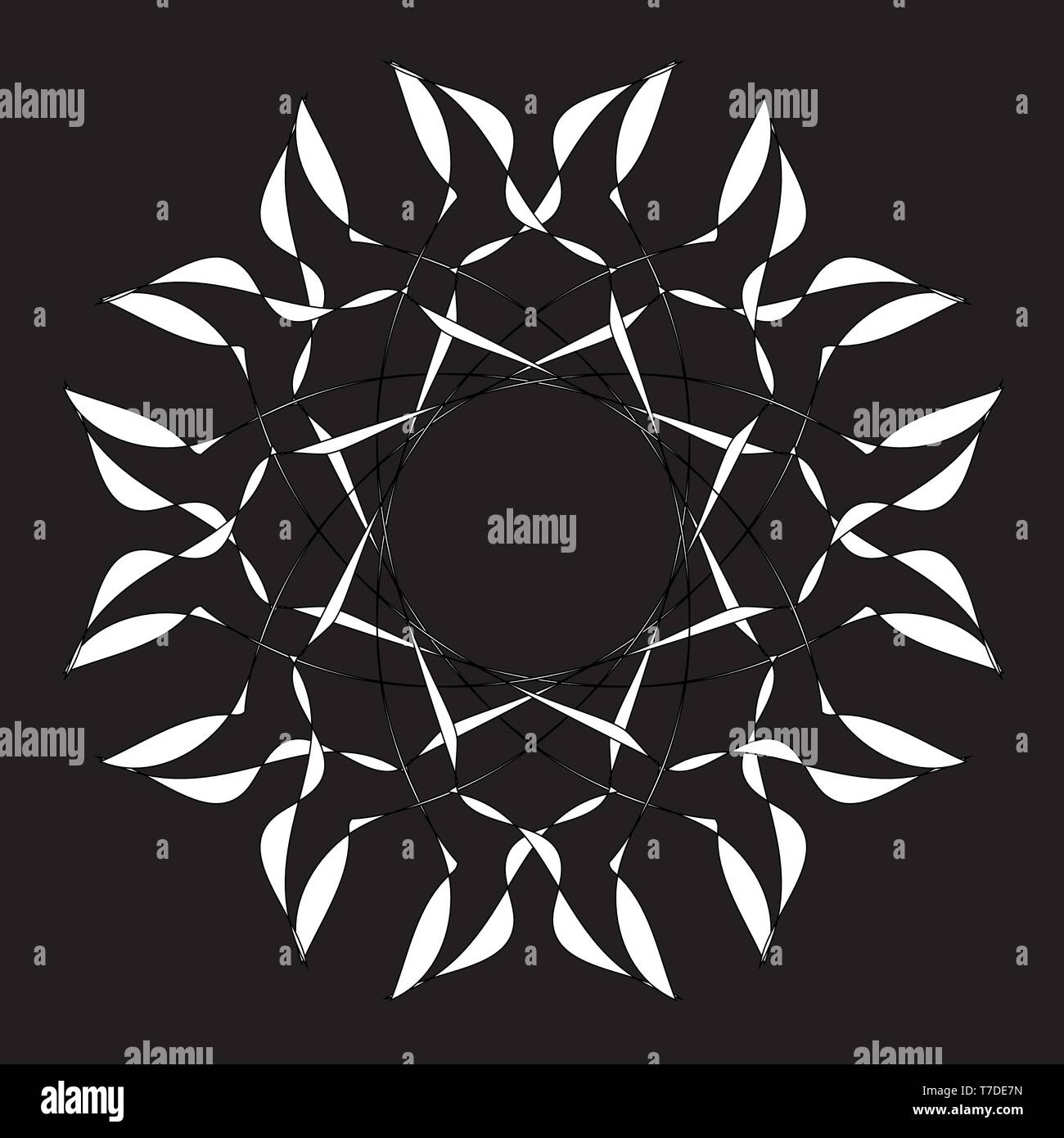 Mandala image black and white Stock Vector Images - Alamy
