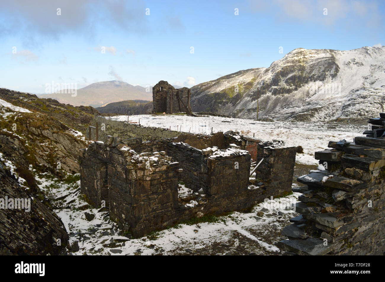 Croesor slate quarry and views of Cnicht Snowdonia Stock Photo Alamy