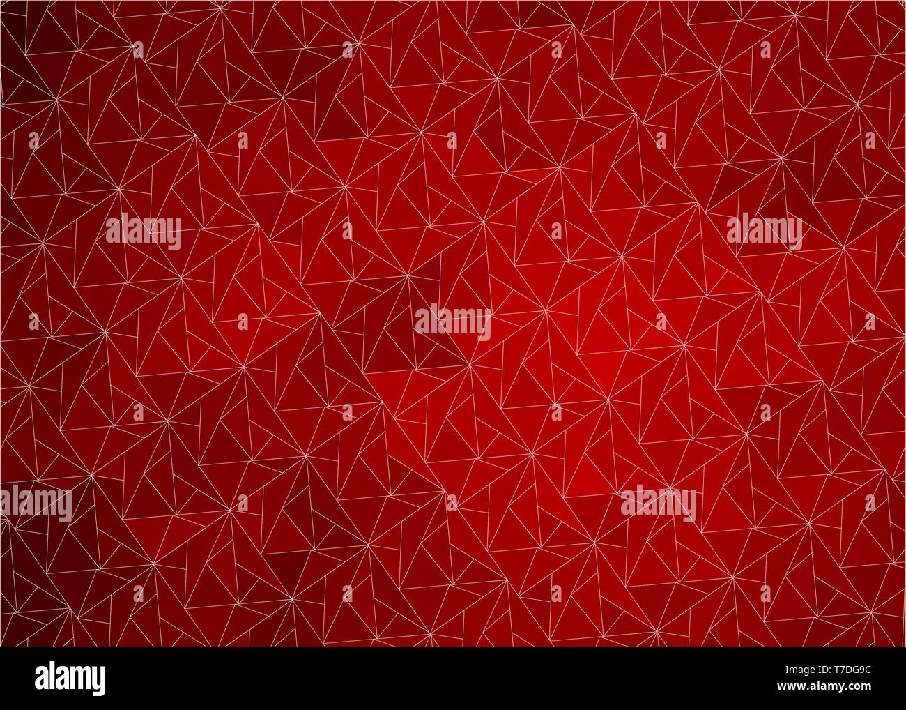 Christmas red tints vector polygon background. Contains Adobe Illustrator's Clipping Mask Stock Vector