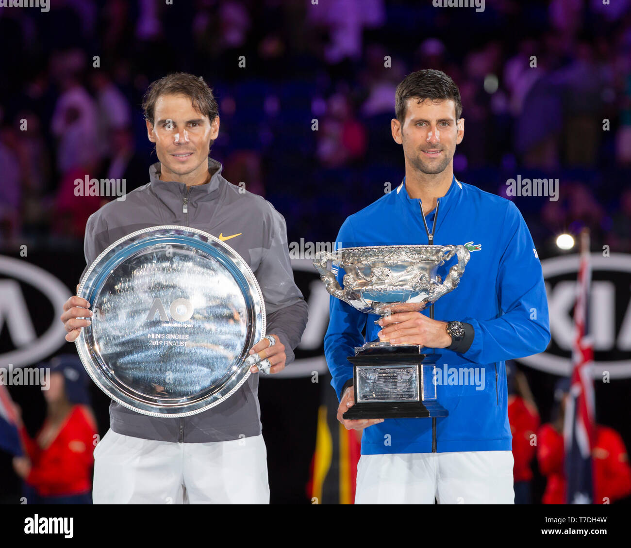 Serbian tennis player Novak Djokovic and Spanish tennis player Rafael