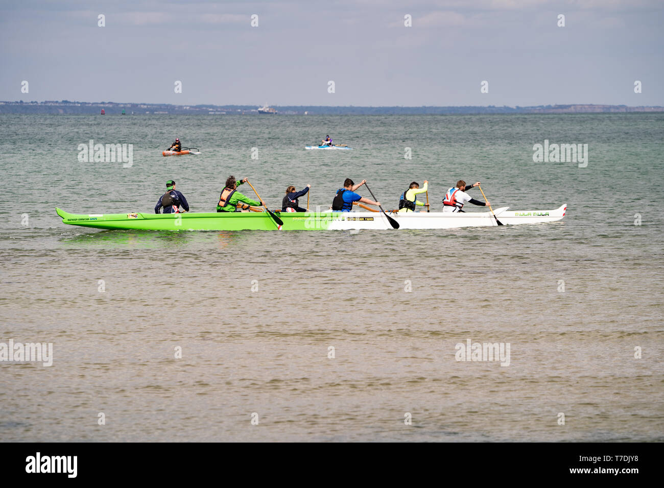 Outrigger Boats Racing Outrigger boats white beach hi-res stock photography and images - Alamy