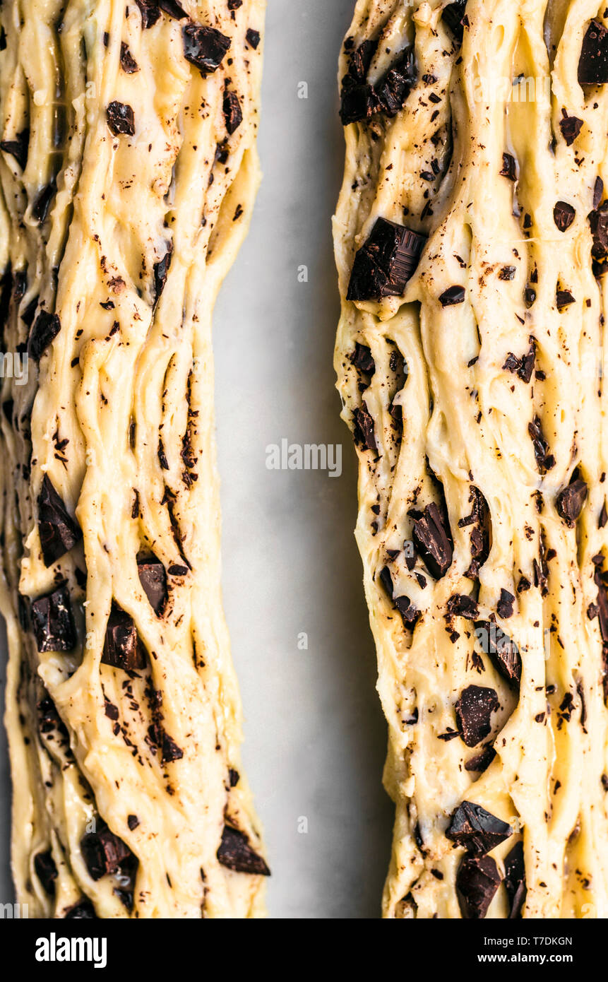 Honey Chocolate Babka Dough Stock Photo Alamy